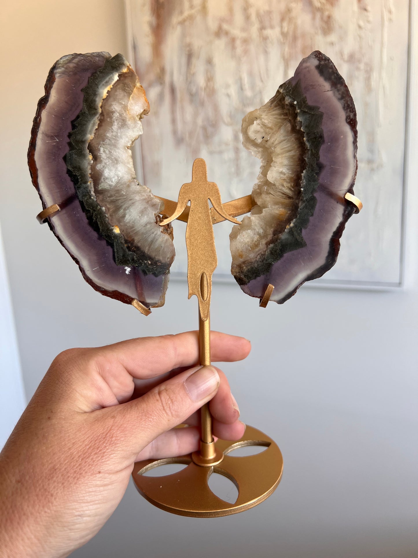 Fluorite pyrite rutile angel wings (unique ) 19-20cmH