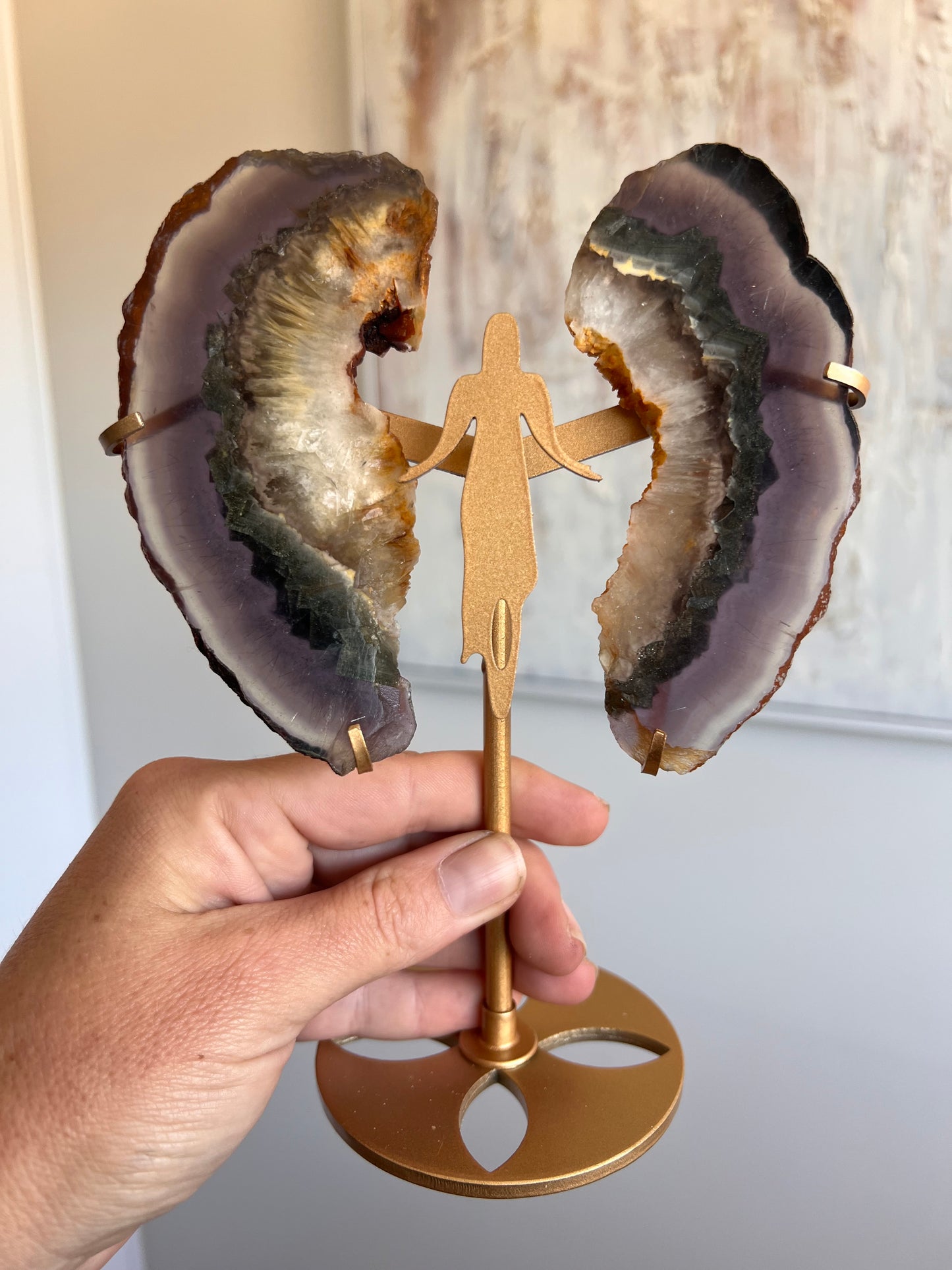 Fluorite pyrite rutile angel wings (unique ) 19-20cmH