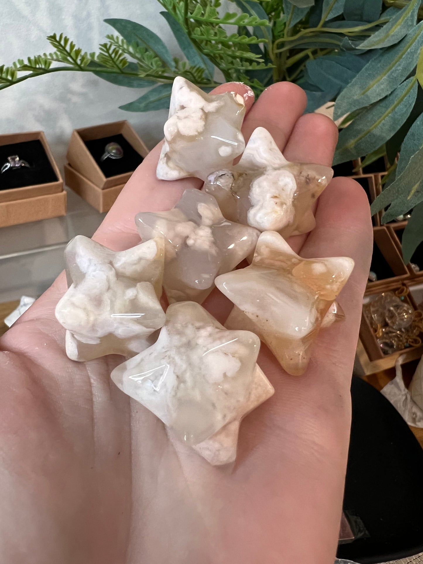 Flower agate merkaba intuitively chosen