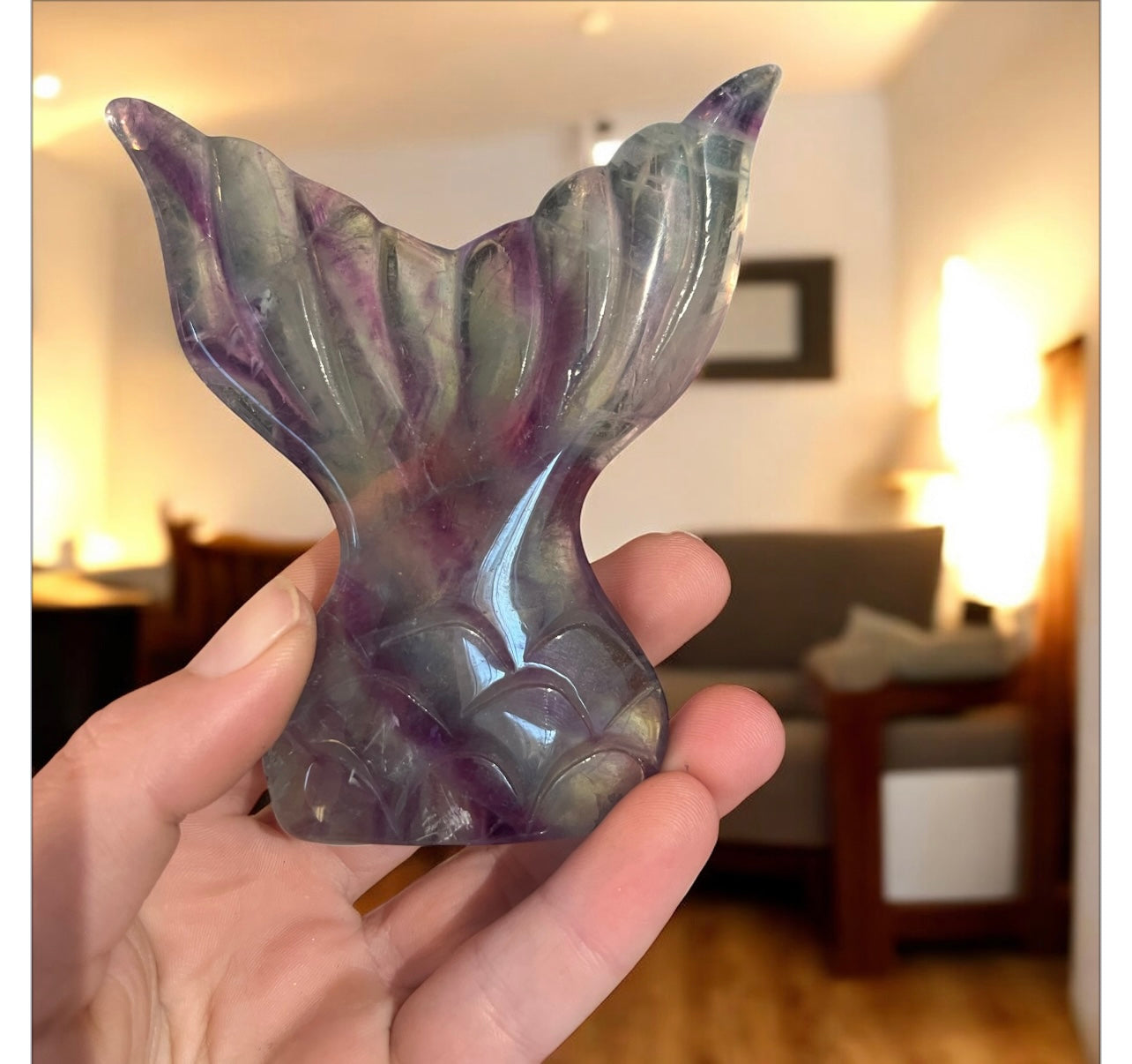 Purple fluorite mermaid tail G