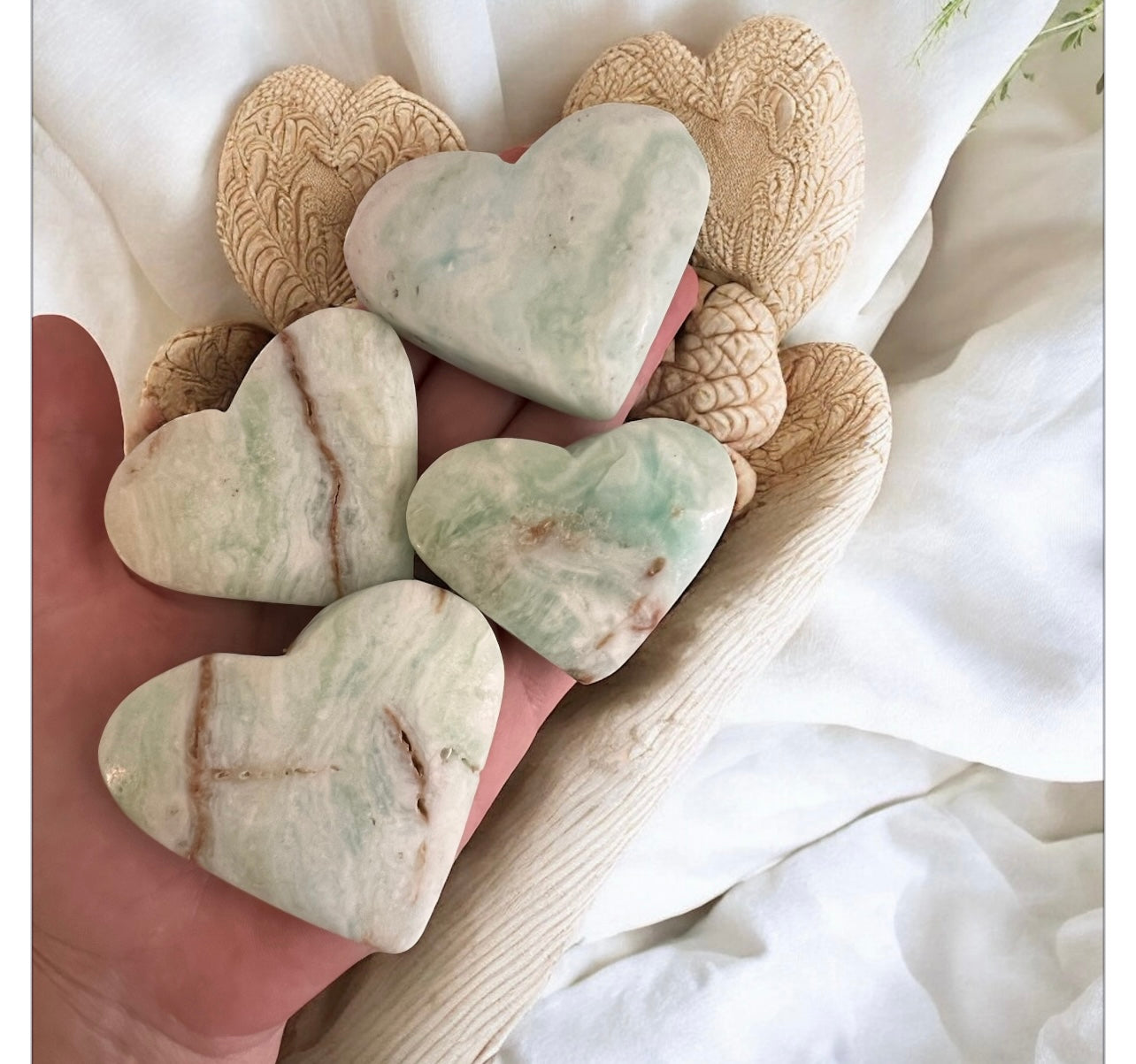 Caribbean calcite hearts intuitively chosen