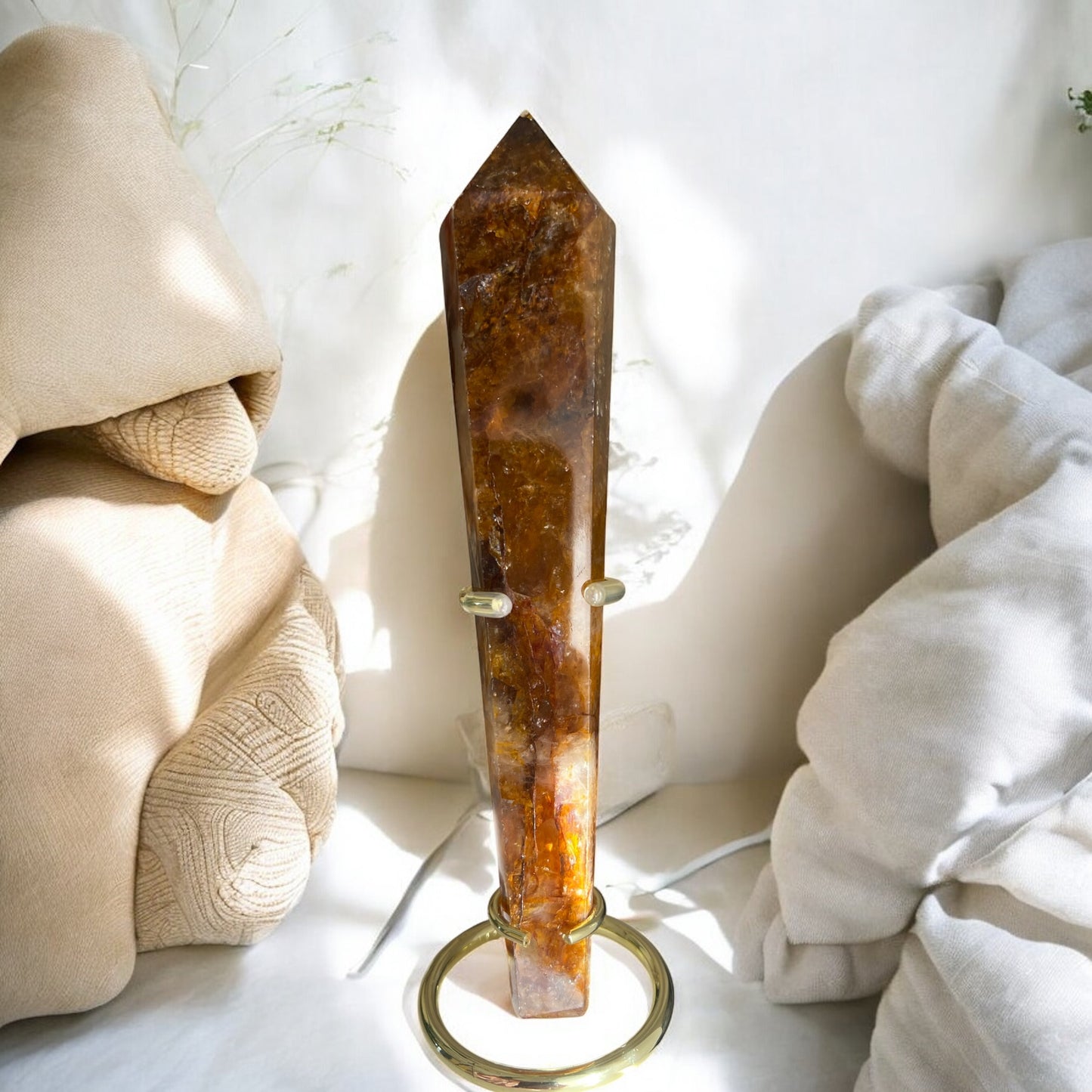 Golden healer wand & stand