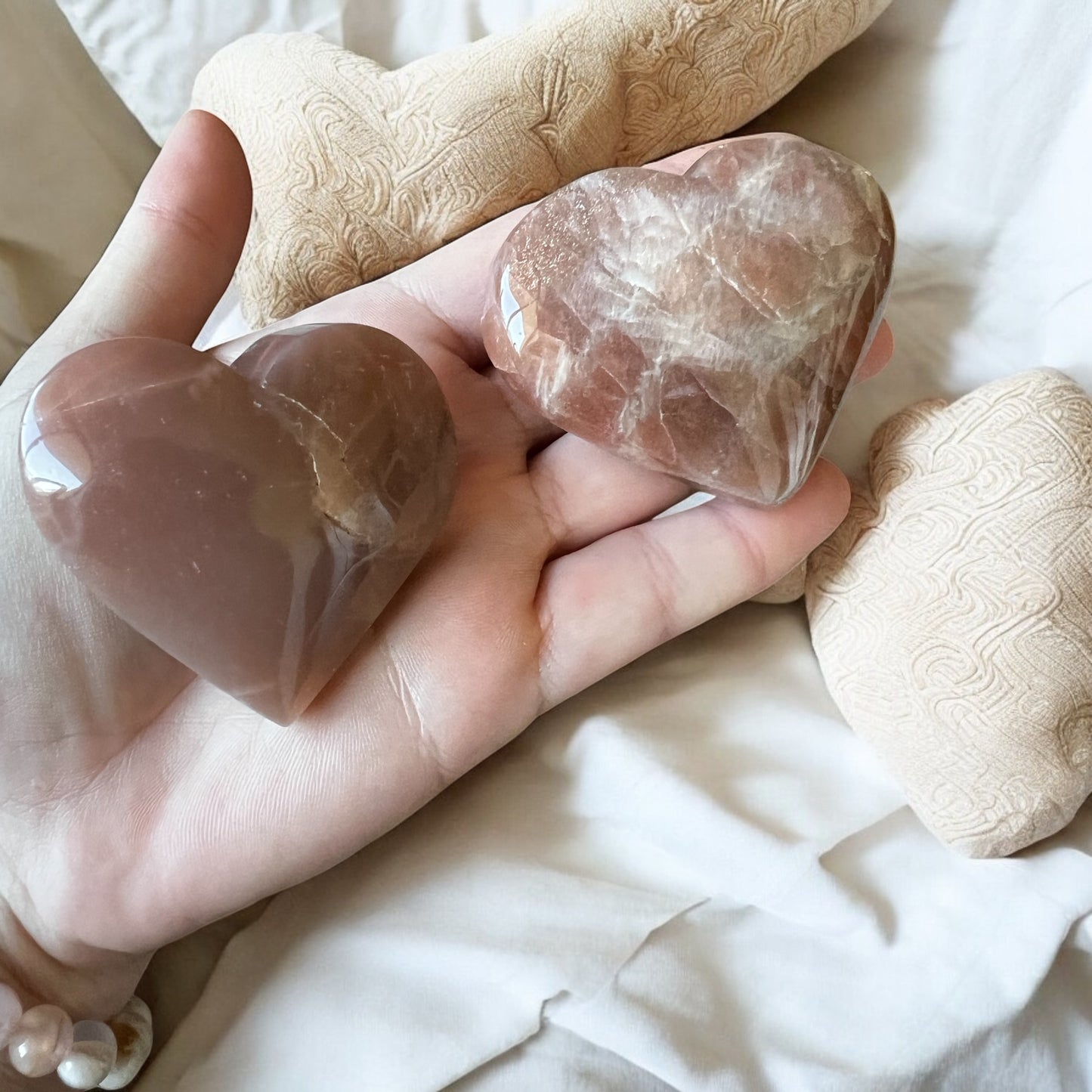 Sunstone hearts intuitively chosen