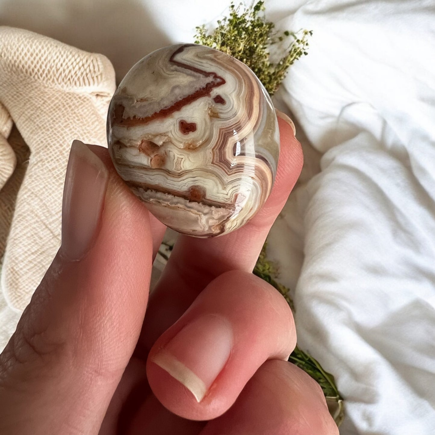 Moroccan agate tumbles medium