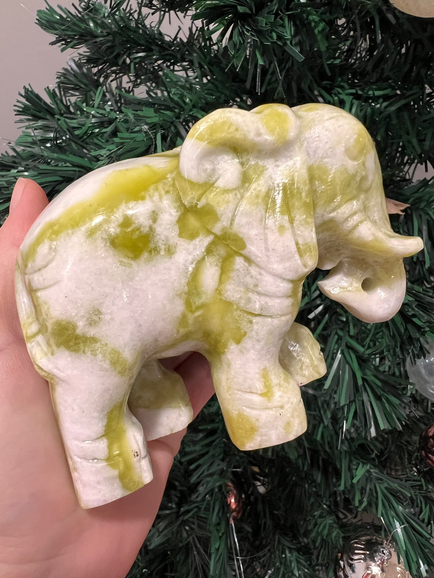 Green jade elephant craving