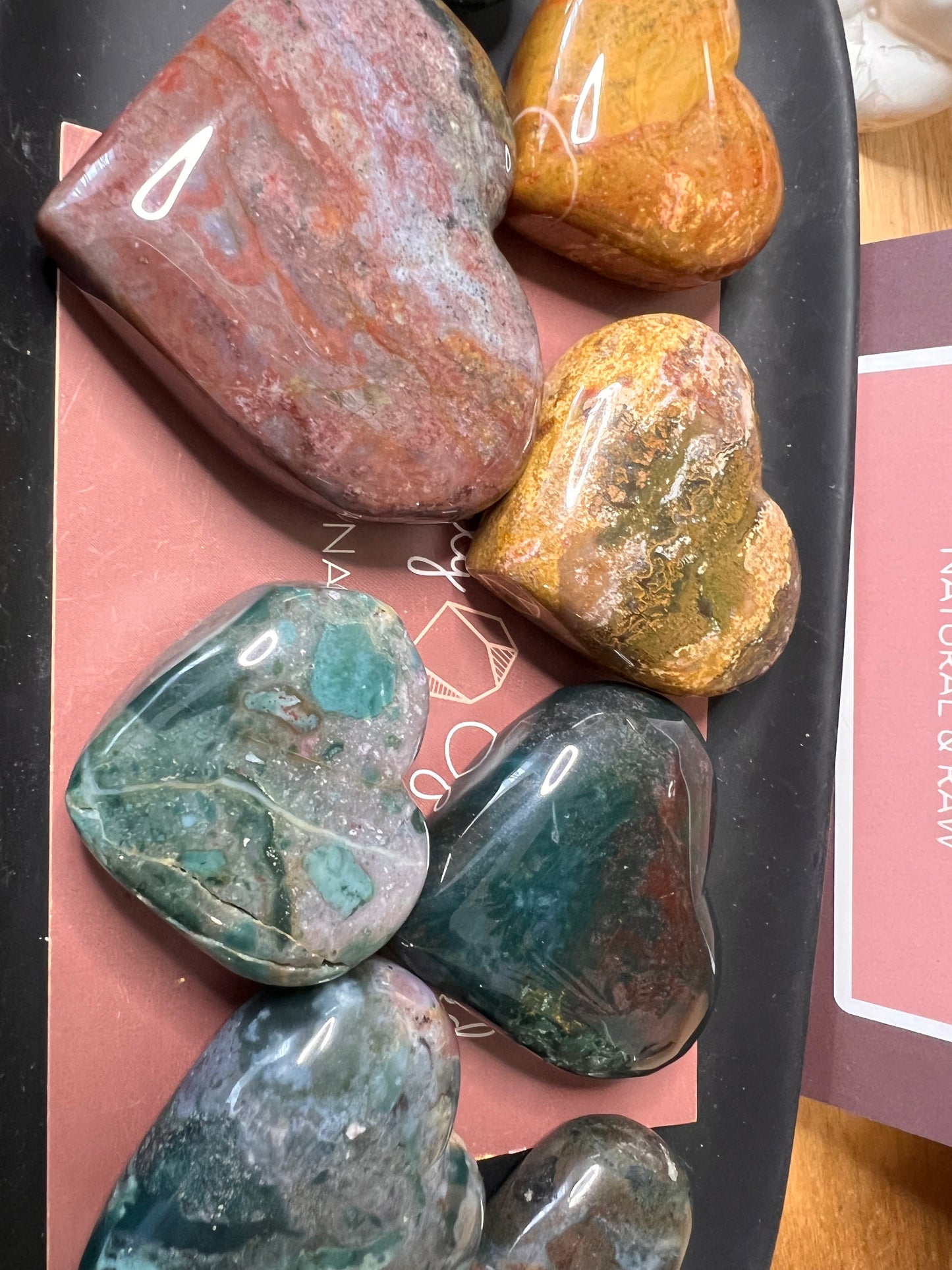 Ocean jasper hearts (chose your own)