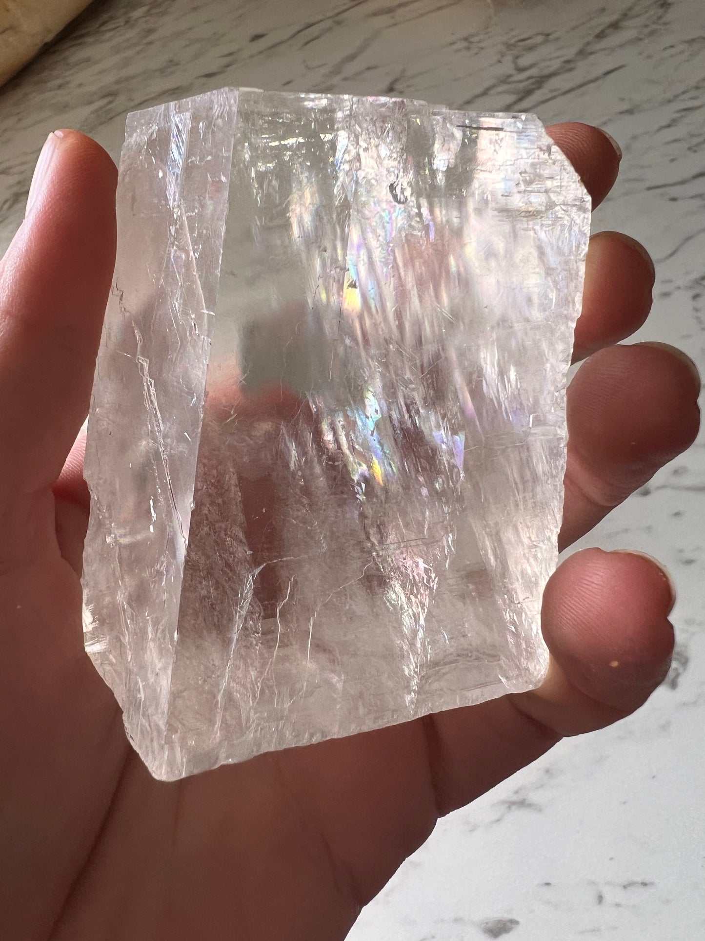 Optical calcite Freeform rainbows