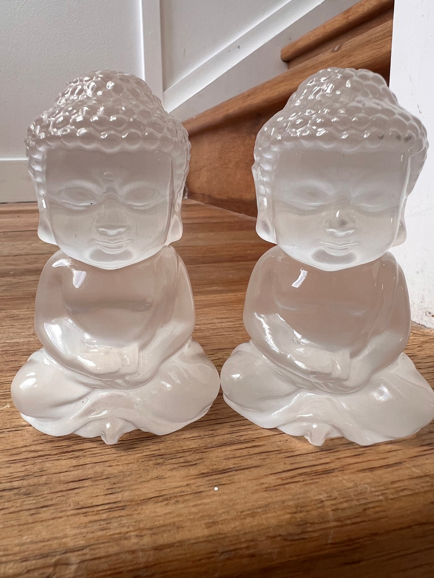High quality clear selenite buddah