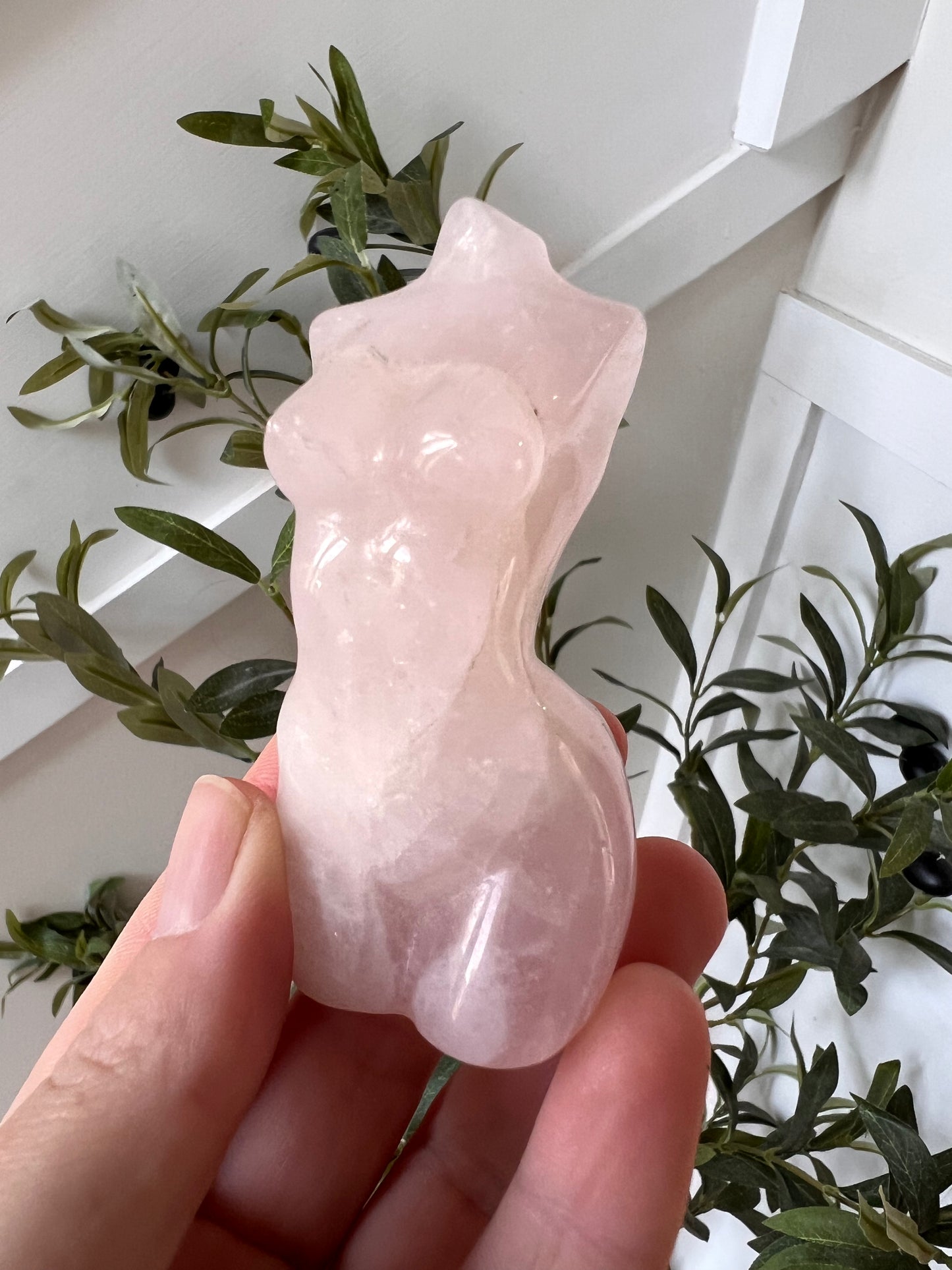 Rose quartz female goddess