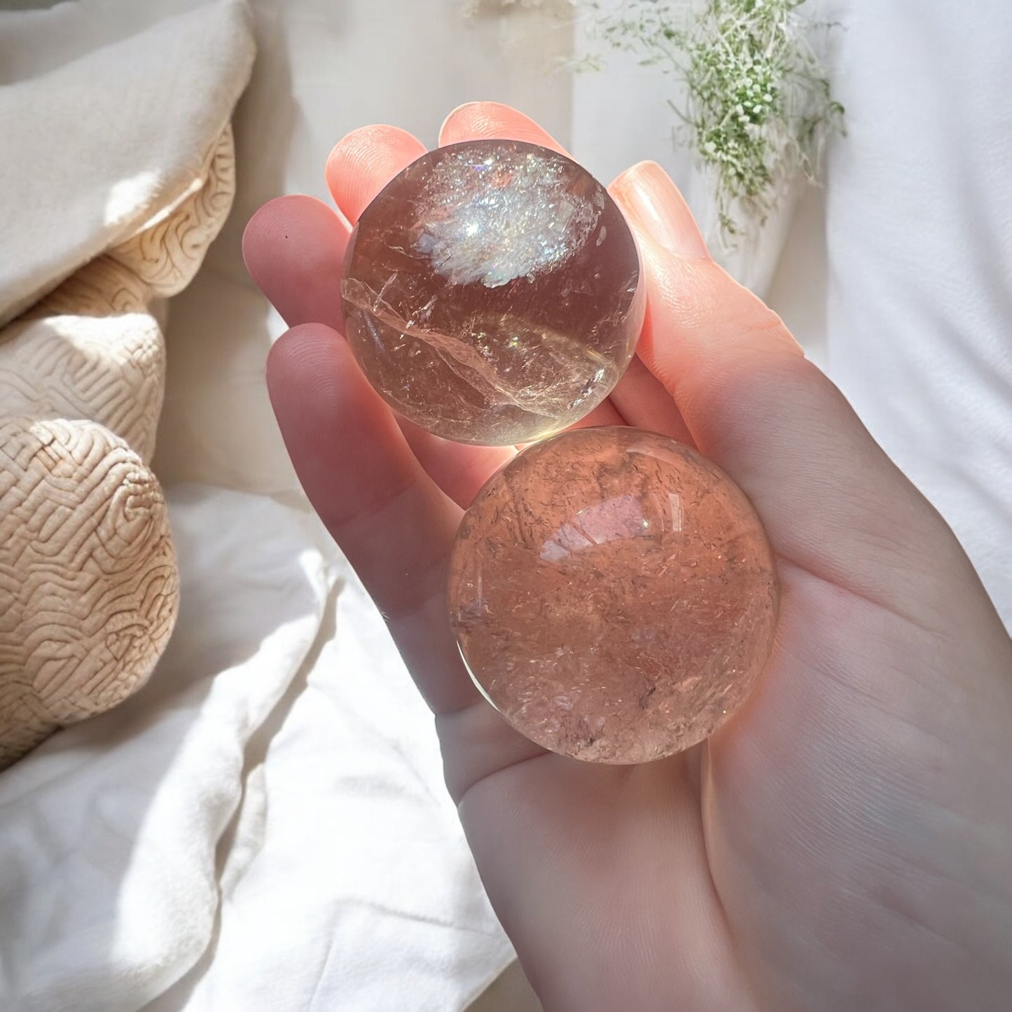 Smokey Quartz Spheres intuitively chosen