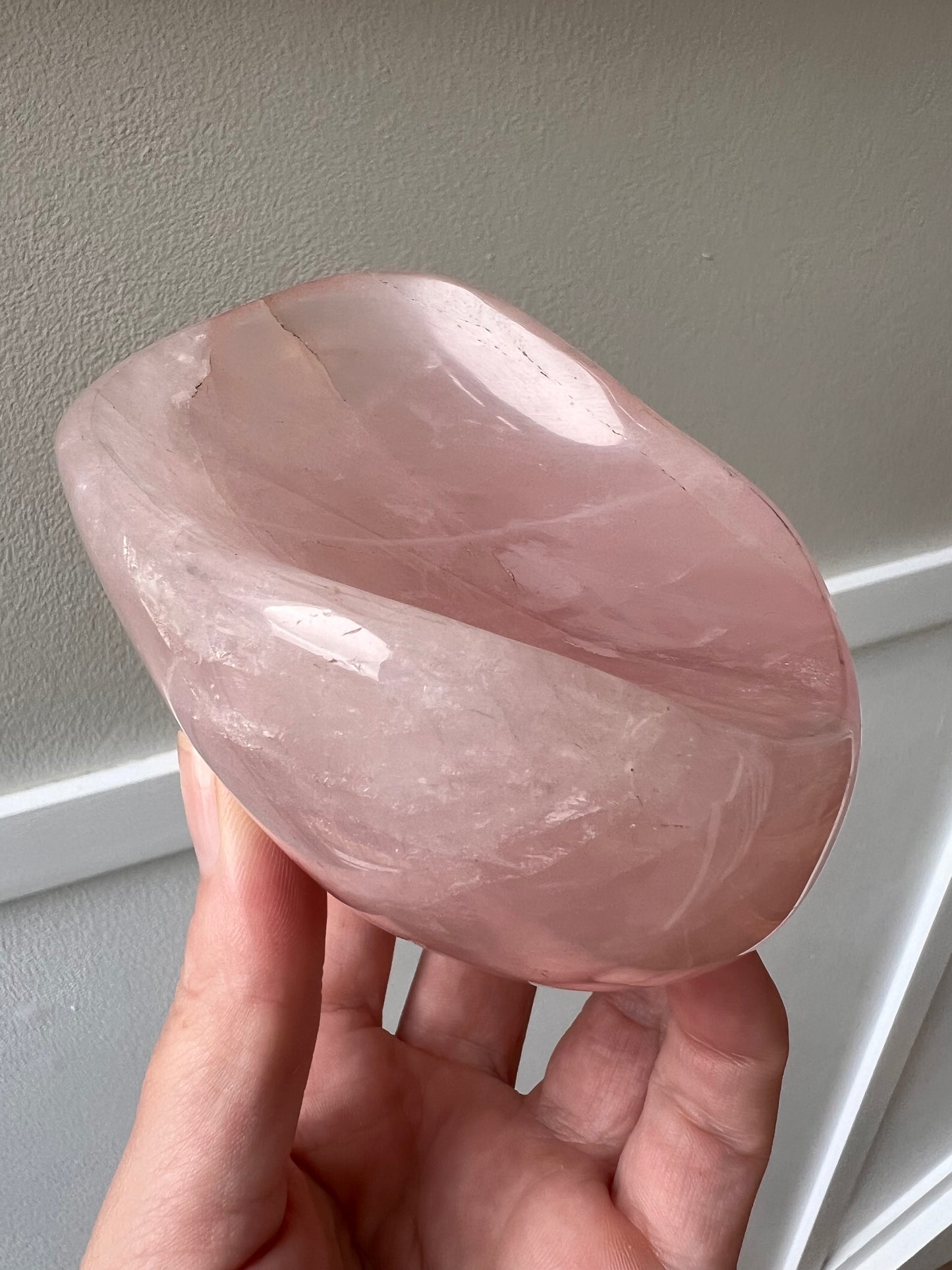 Madagascan rose quartz chunky bowl