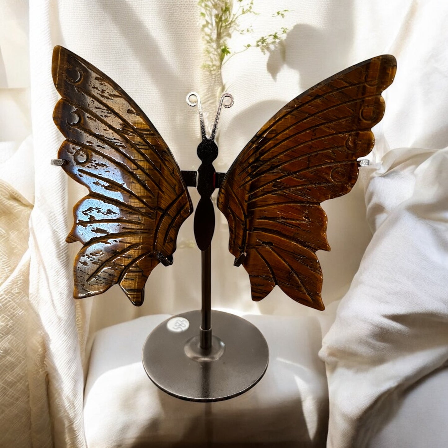 Tigers eye butterfly & stand (45A)