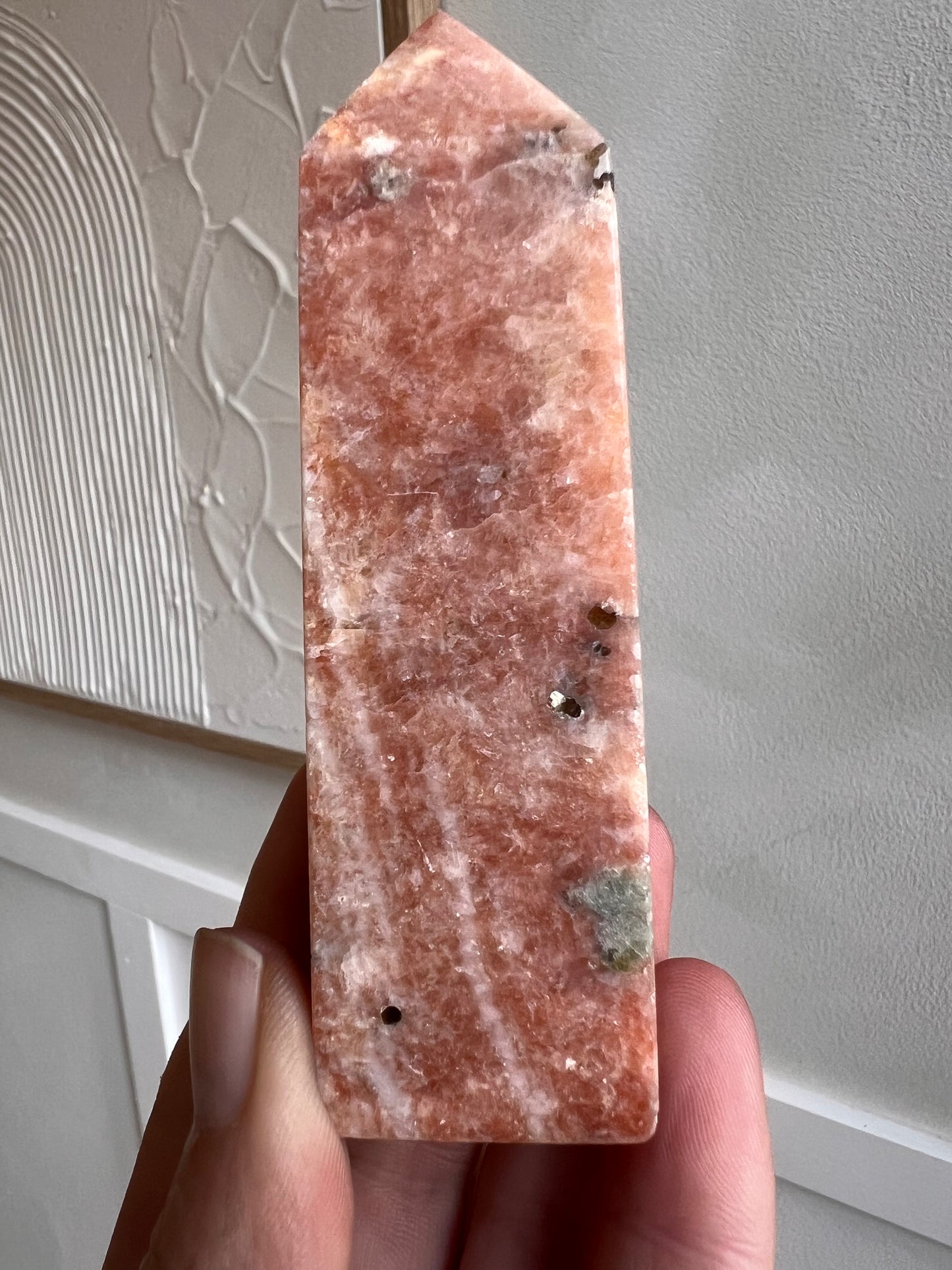 Pink calcite tower 11.5cm chunky