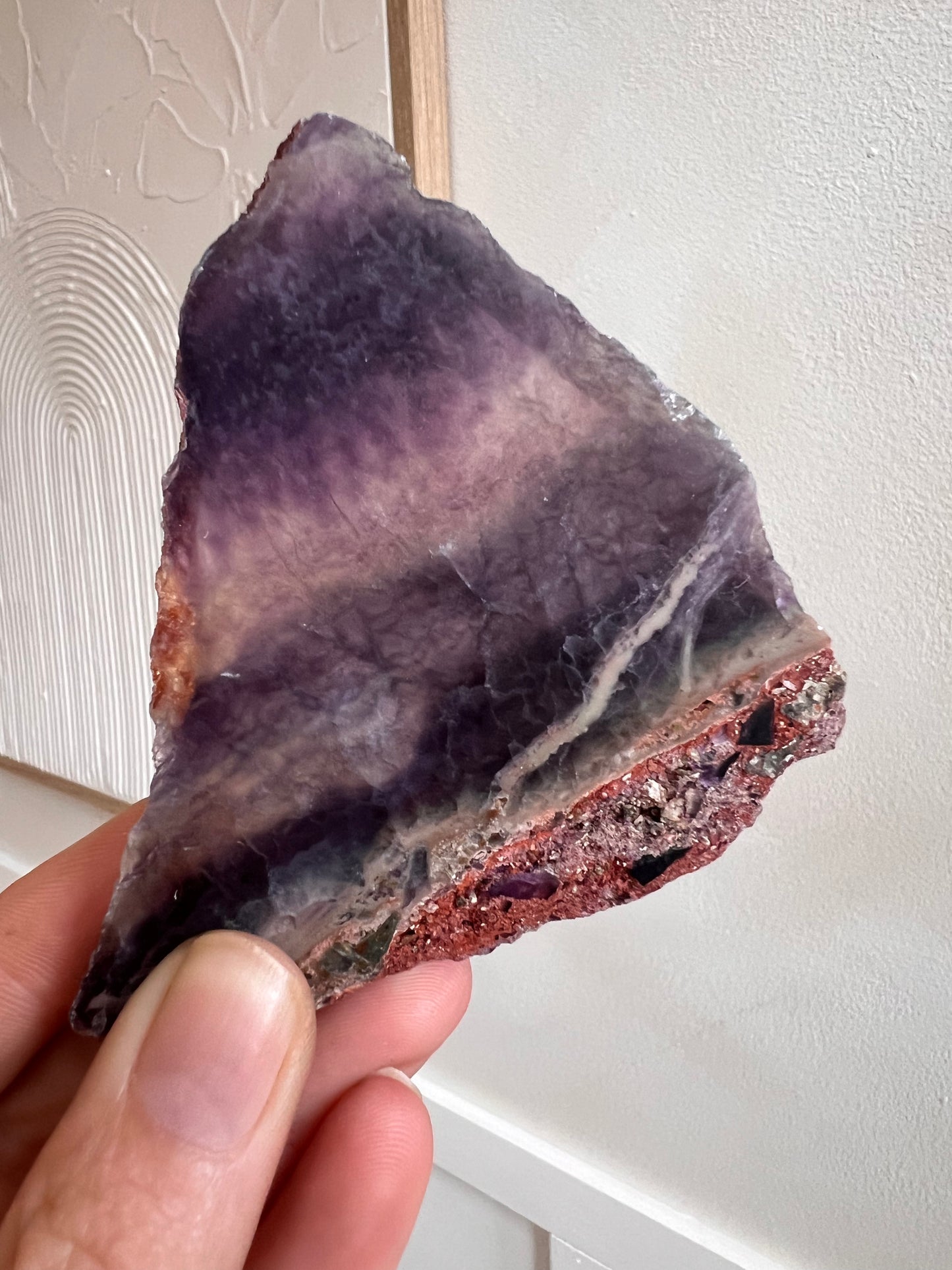 Raw fluorite slab 10x9cm