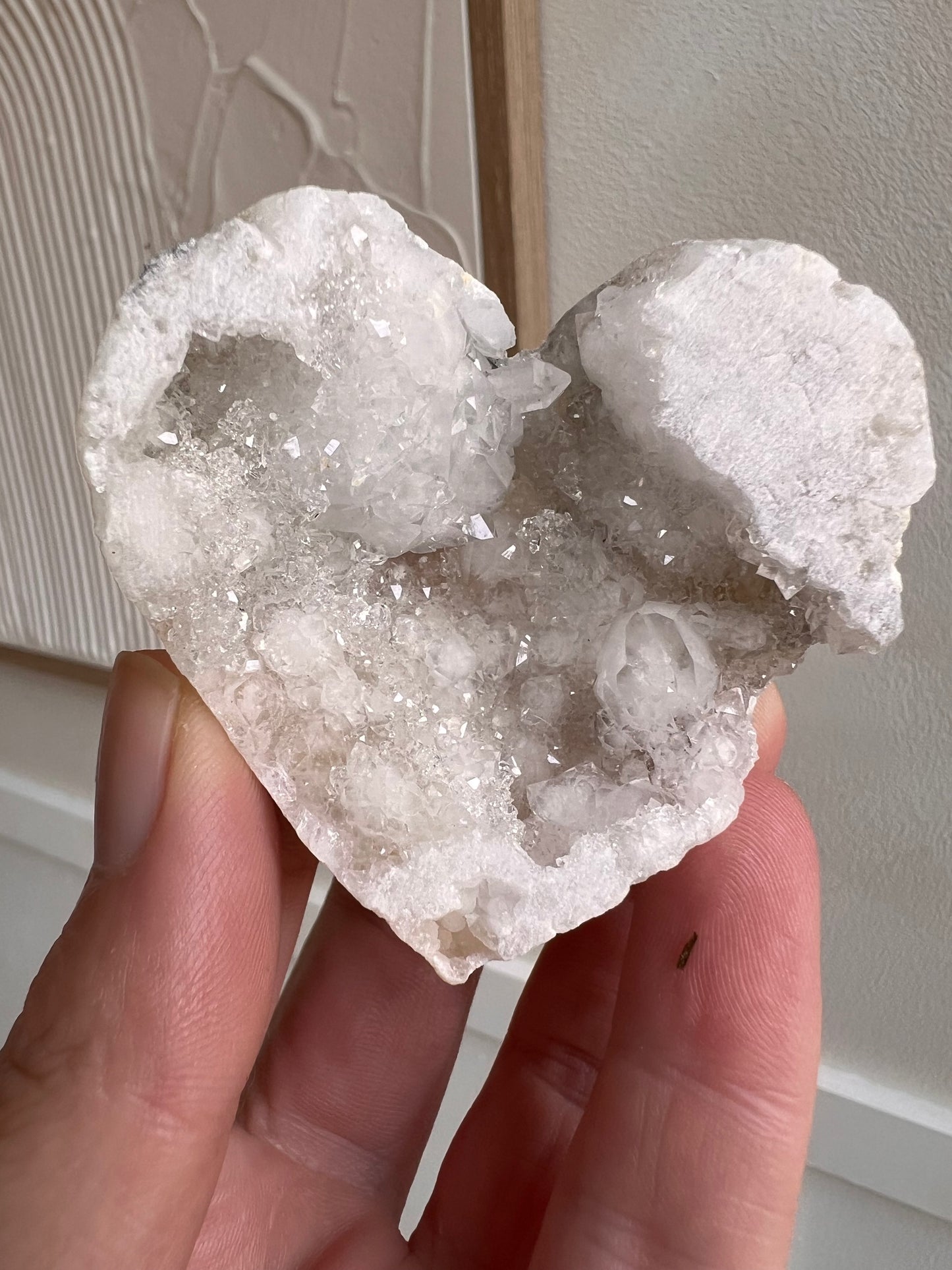 Madagascar quartz geode heart