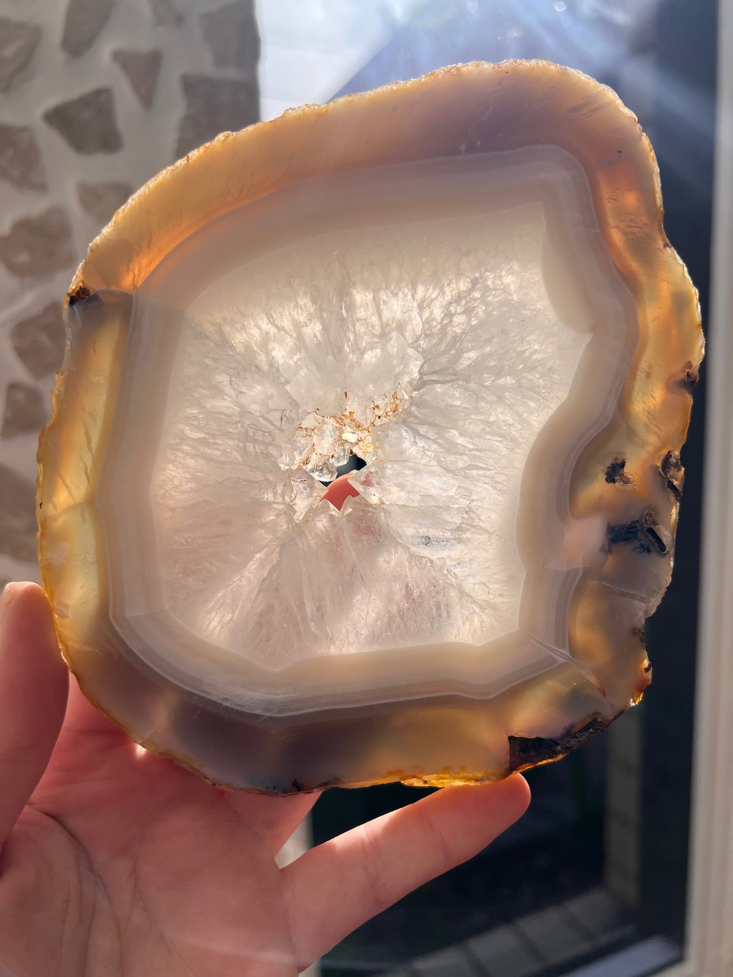 Natural agate slab large