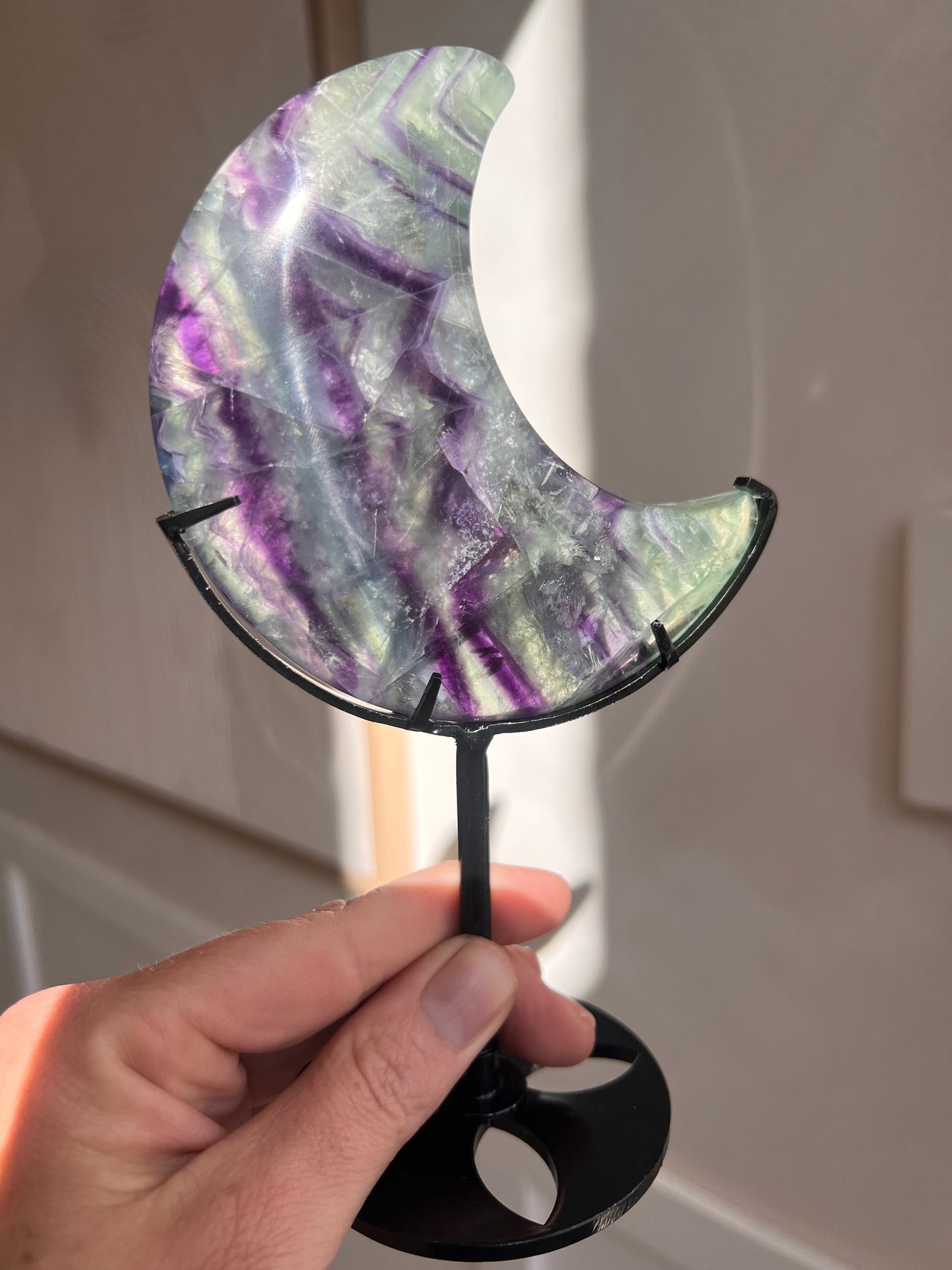 Fluorite moon stand