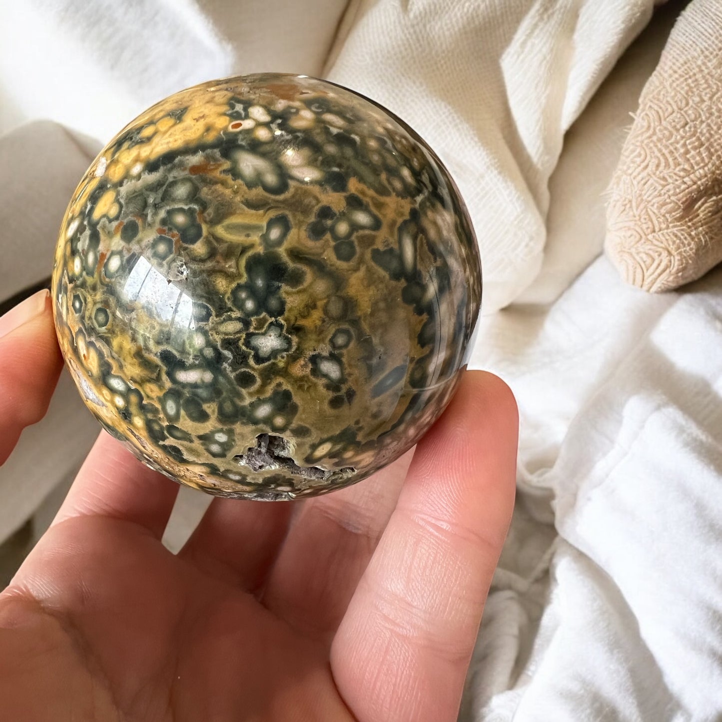 Ocean jasper sphere