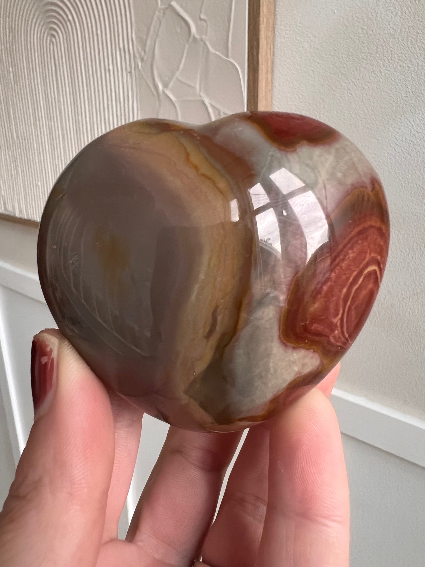 Polychrome jasper heart