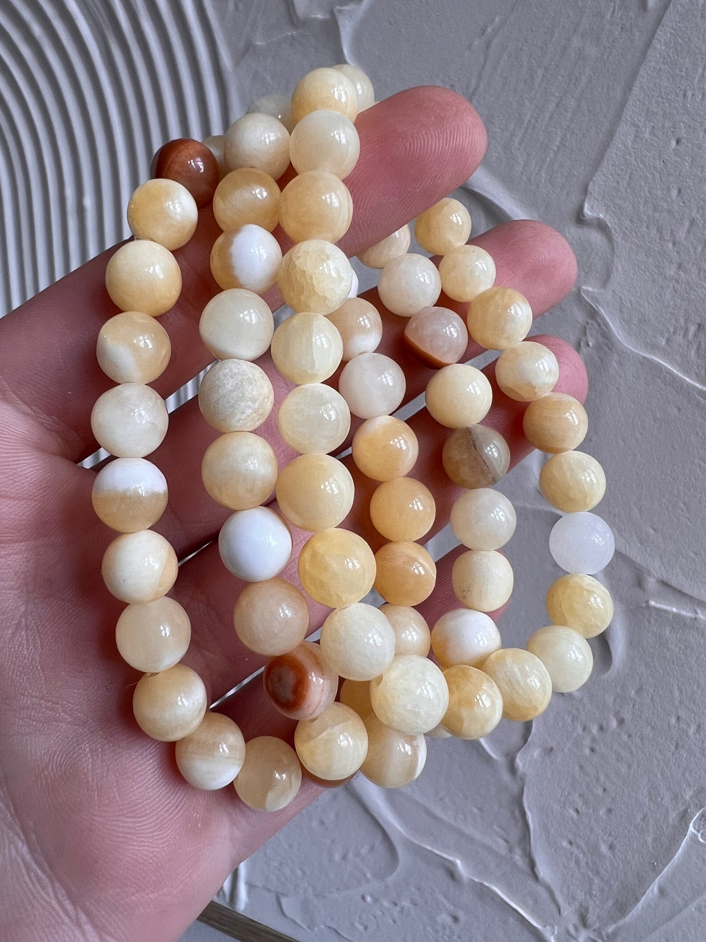 Yellow calcite 8mm bracelet