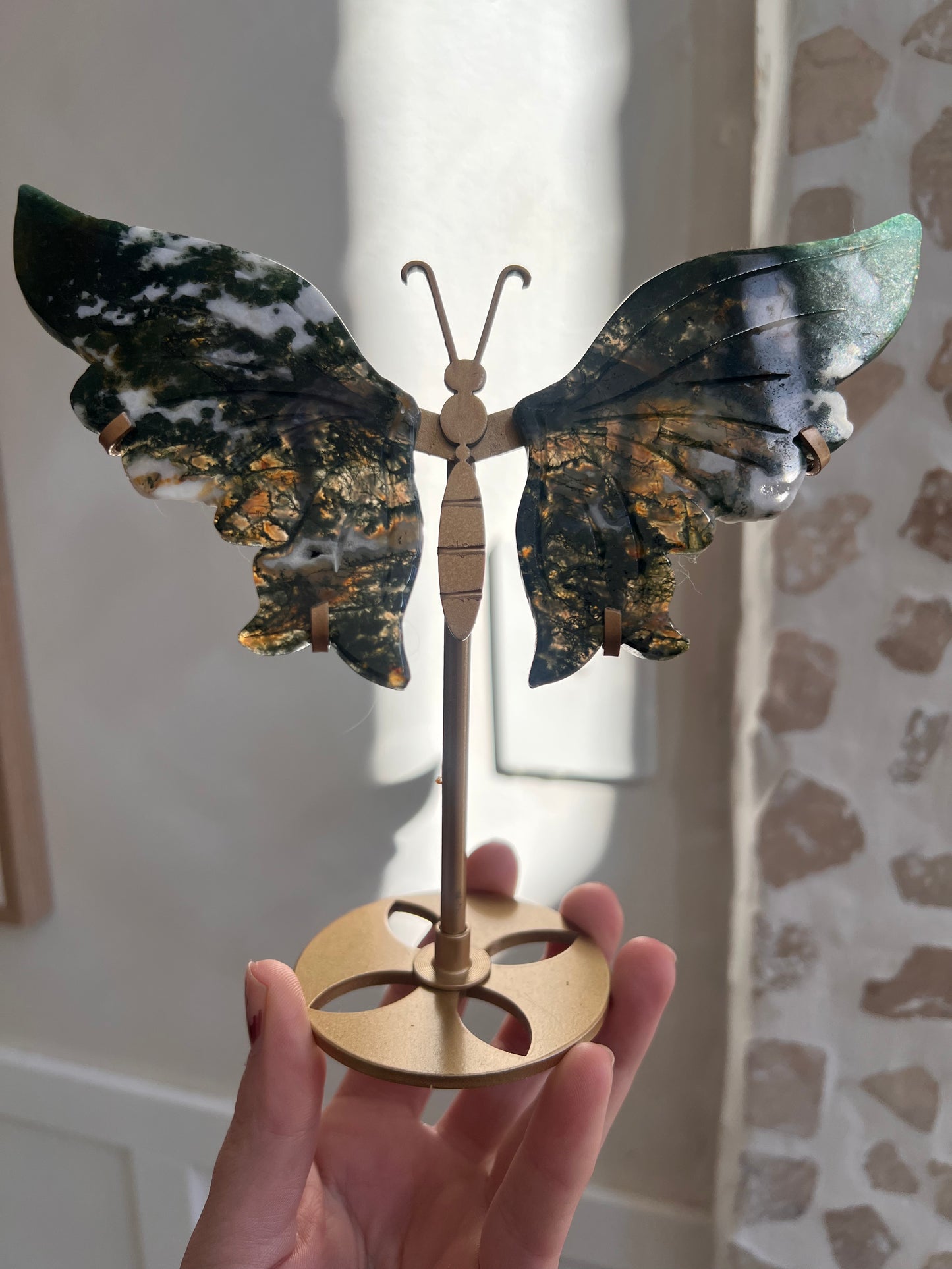 Moss agate butterfly wings
