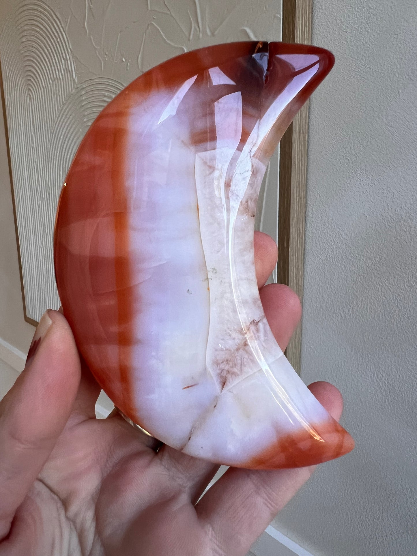 Carnelian milky moon