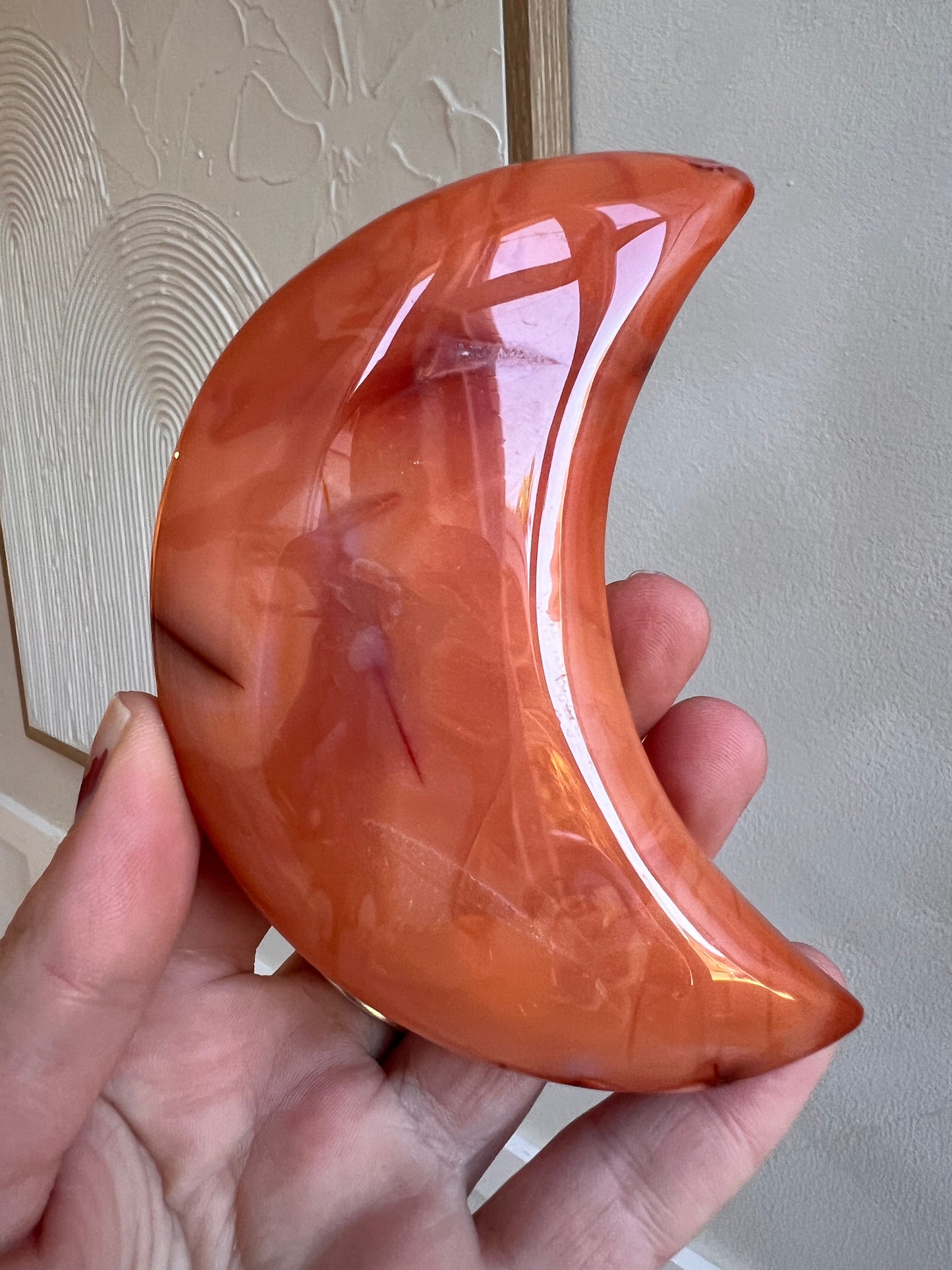 Carnelian creamy moon