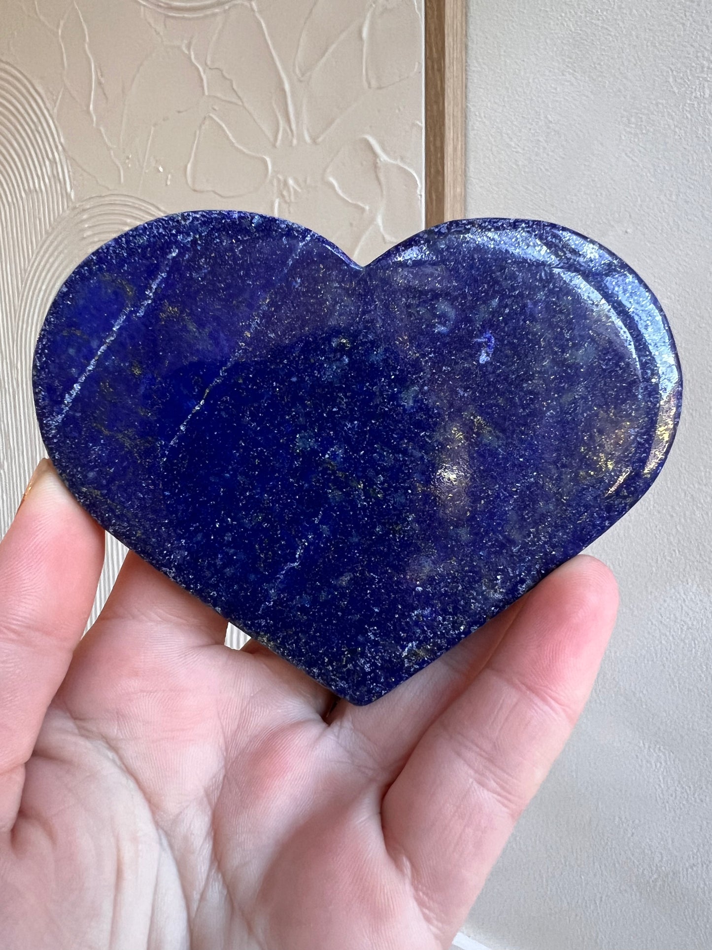 Lapis & pyrite heart
