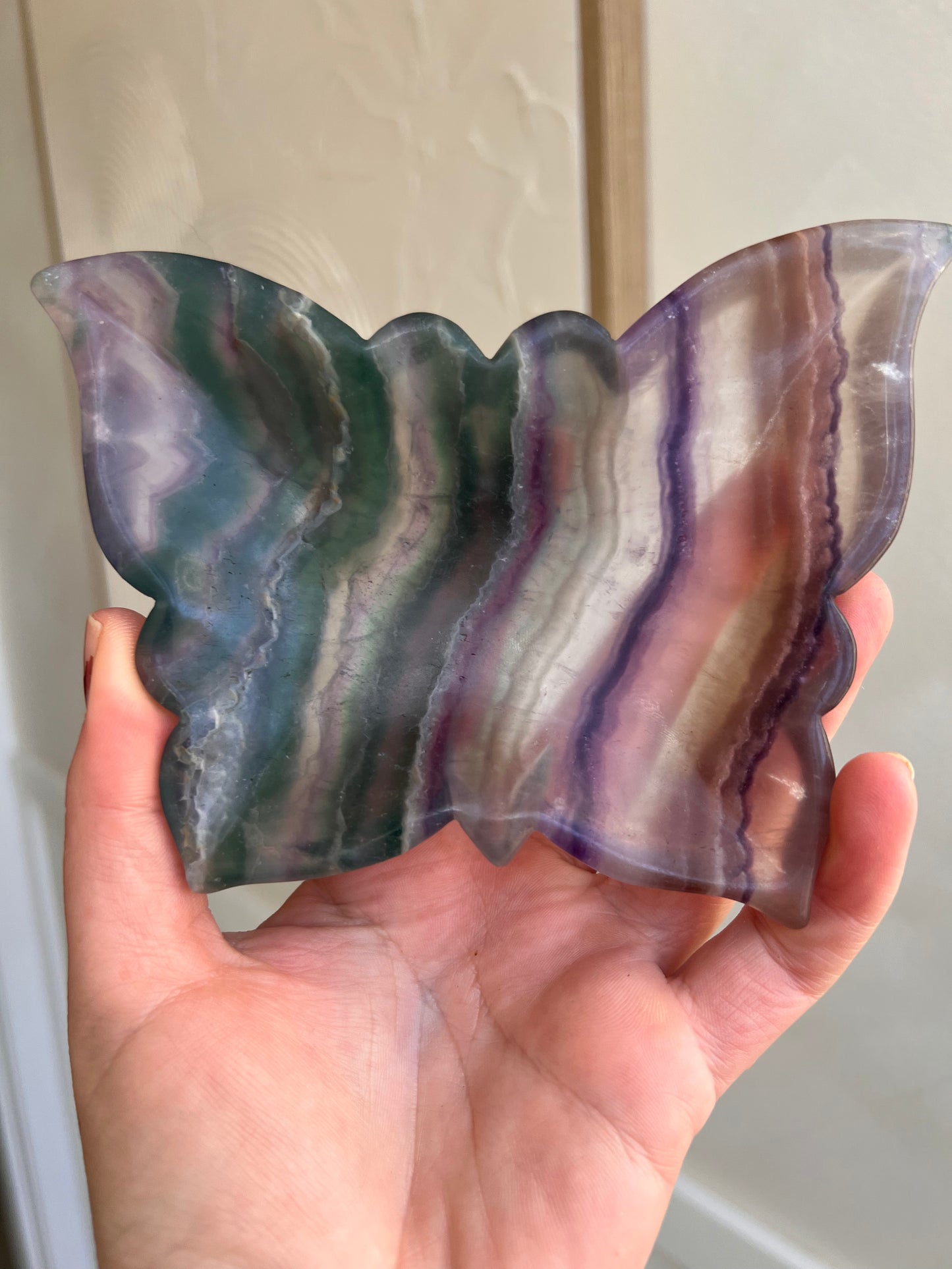 Fluorite butterfly bowl