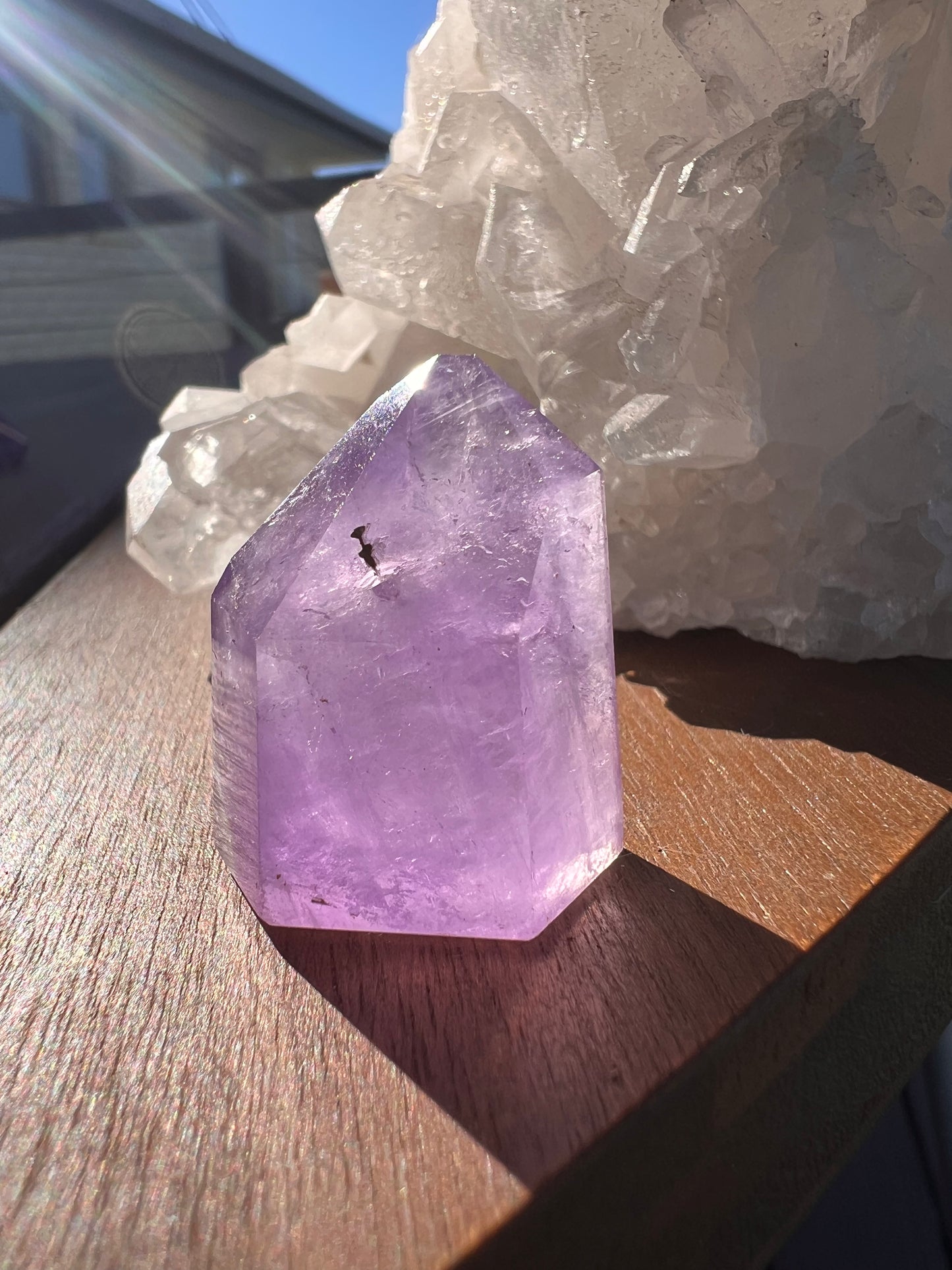 Mini Madagascar amethyst point
