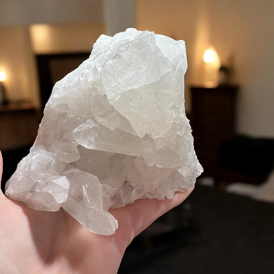 Large quartz cluster from Brazil