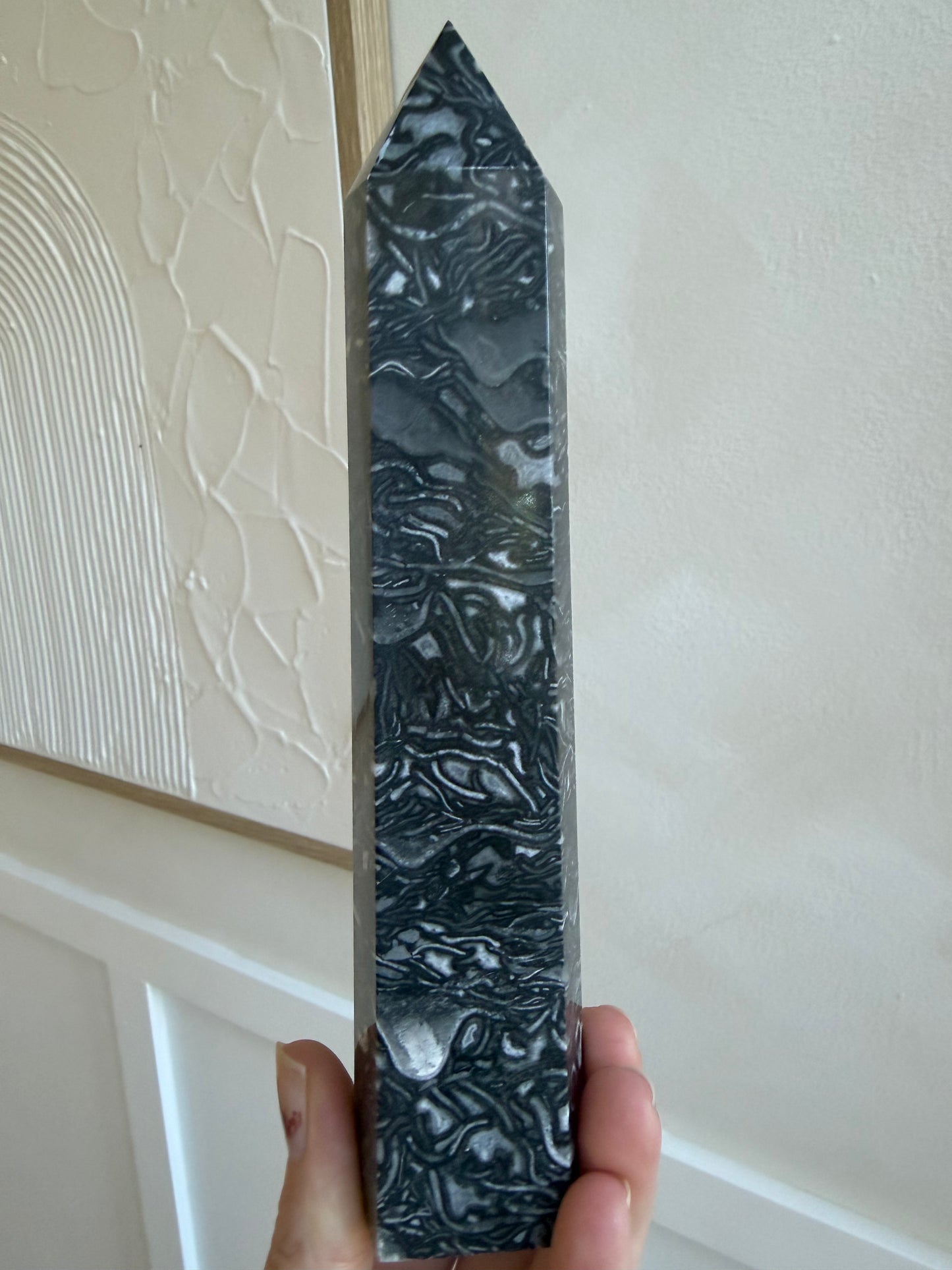 Black crazy lace tower 22cm