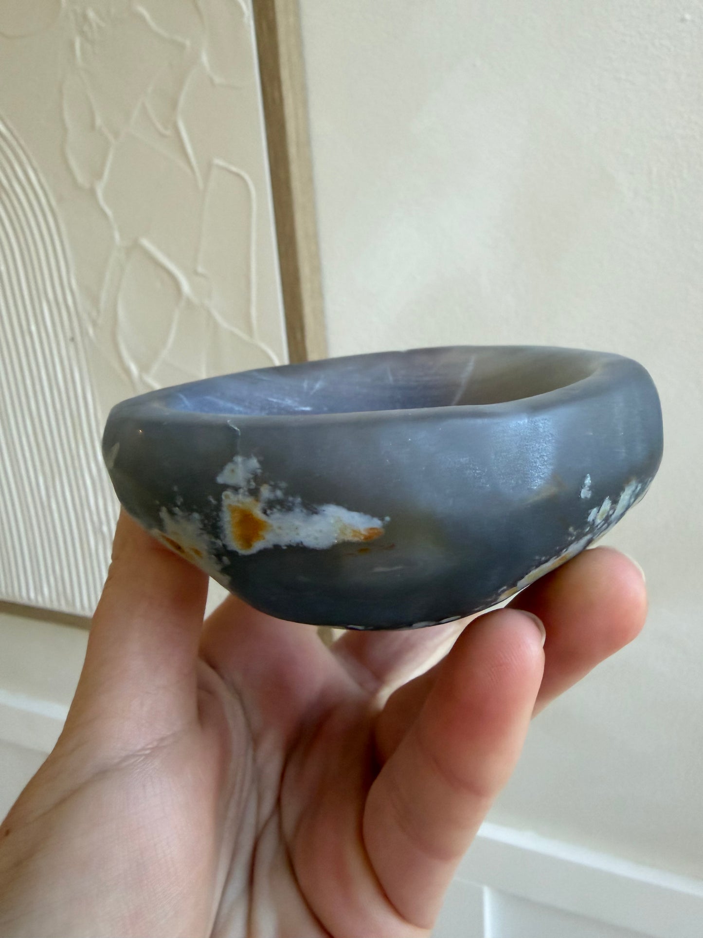 Natural agate bowl
