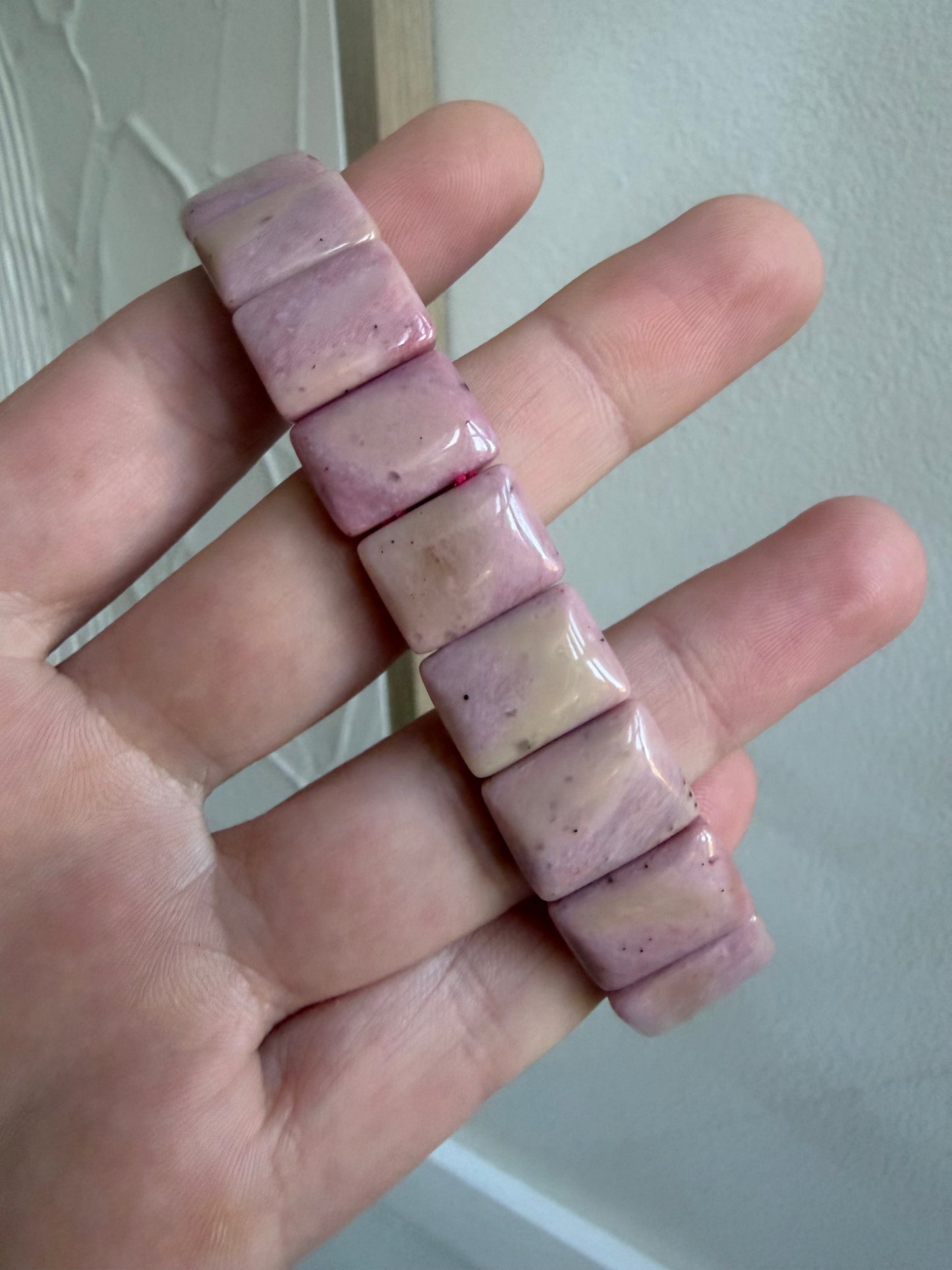Rhodonite bangle bracelet