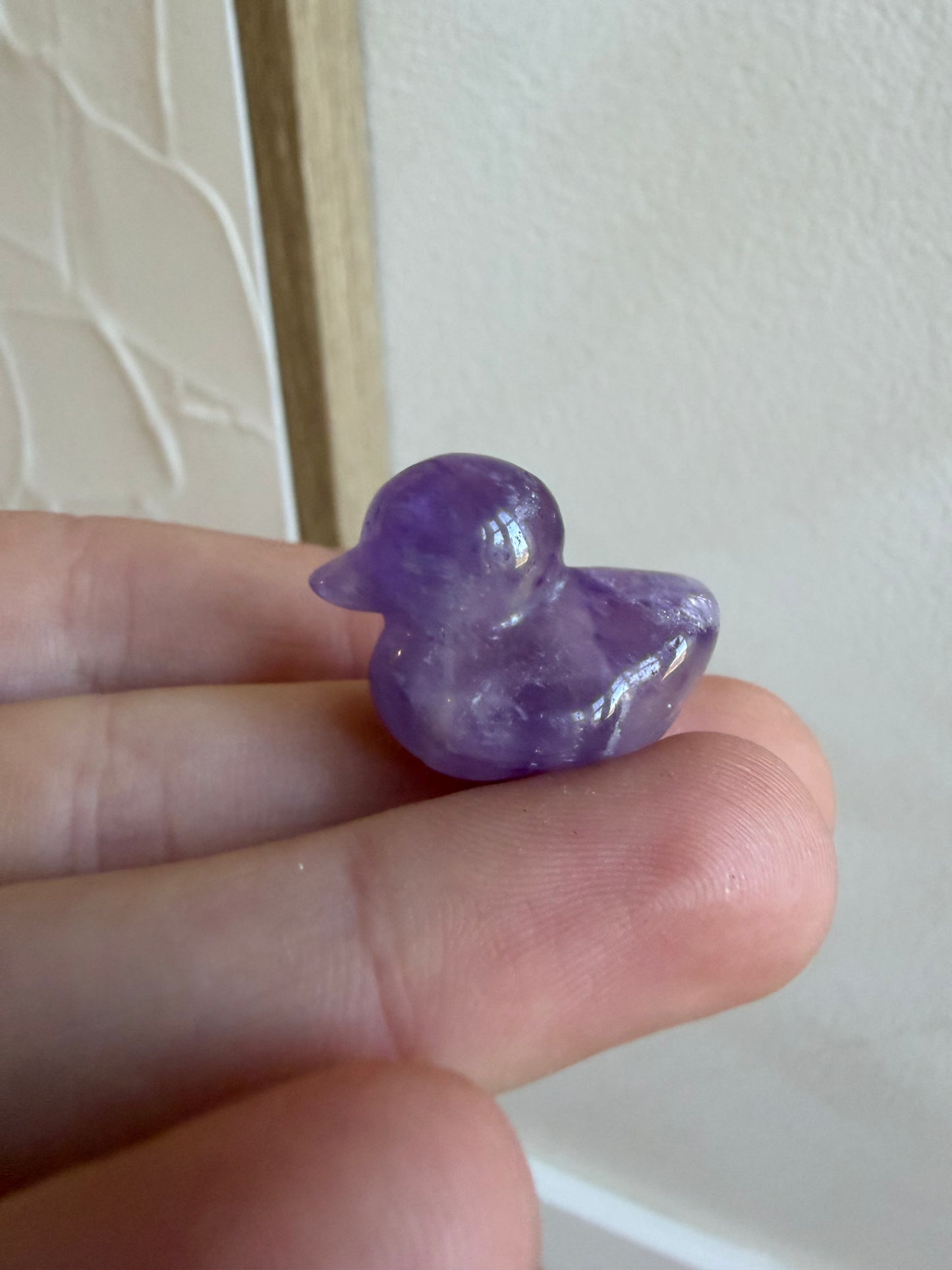 Mini amethyst duck intuitively chosen