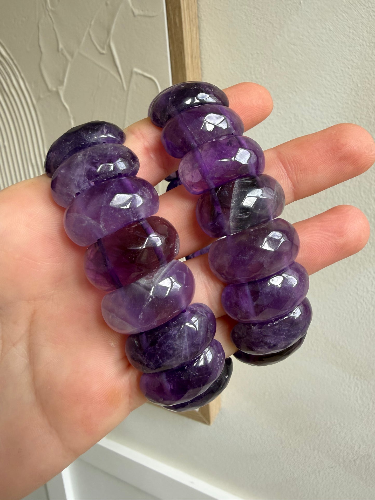 Amethyst faceted bracelet bangel