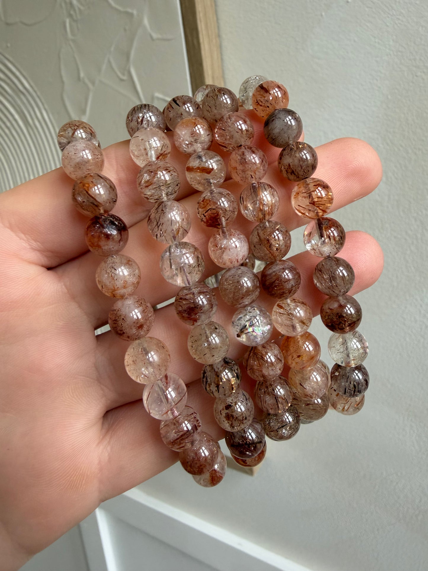 Rutile in quartz 8mm bracelet
