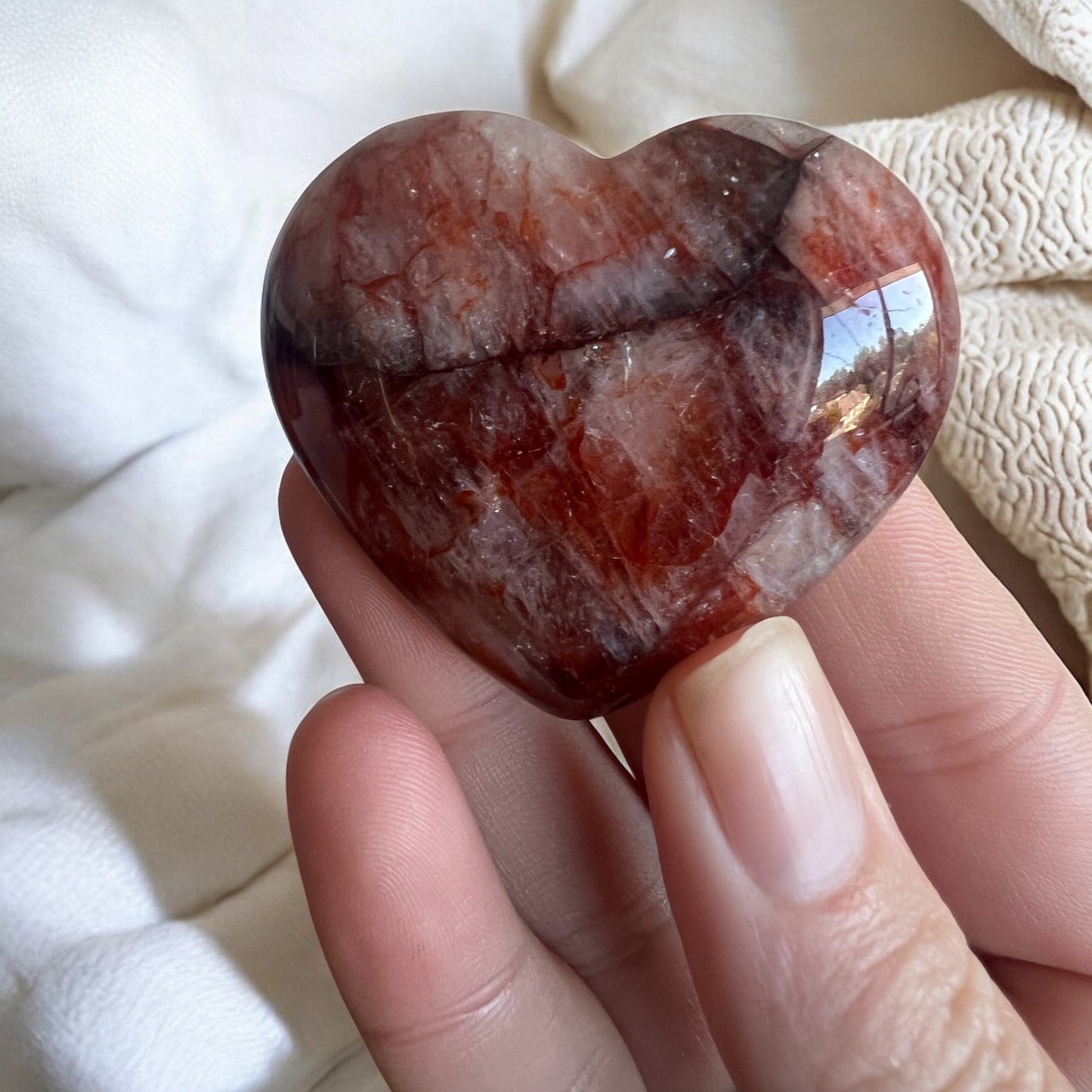 Fire quartz heart F