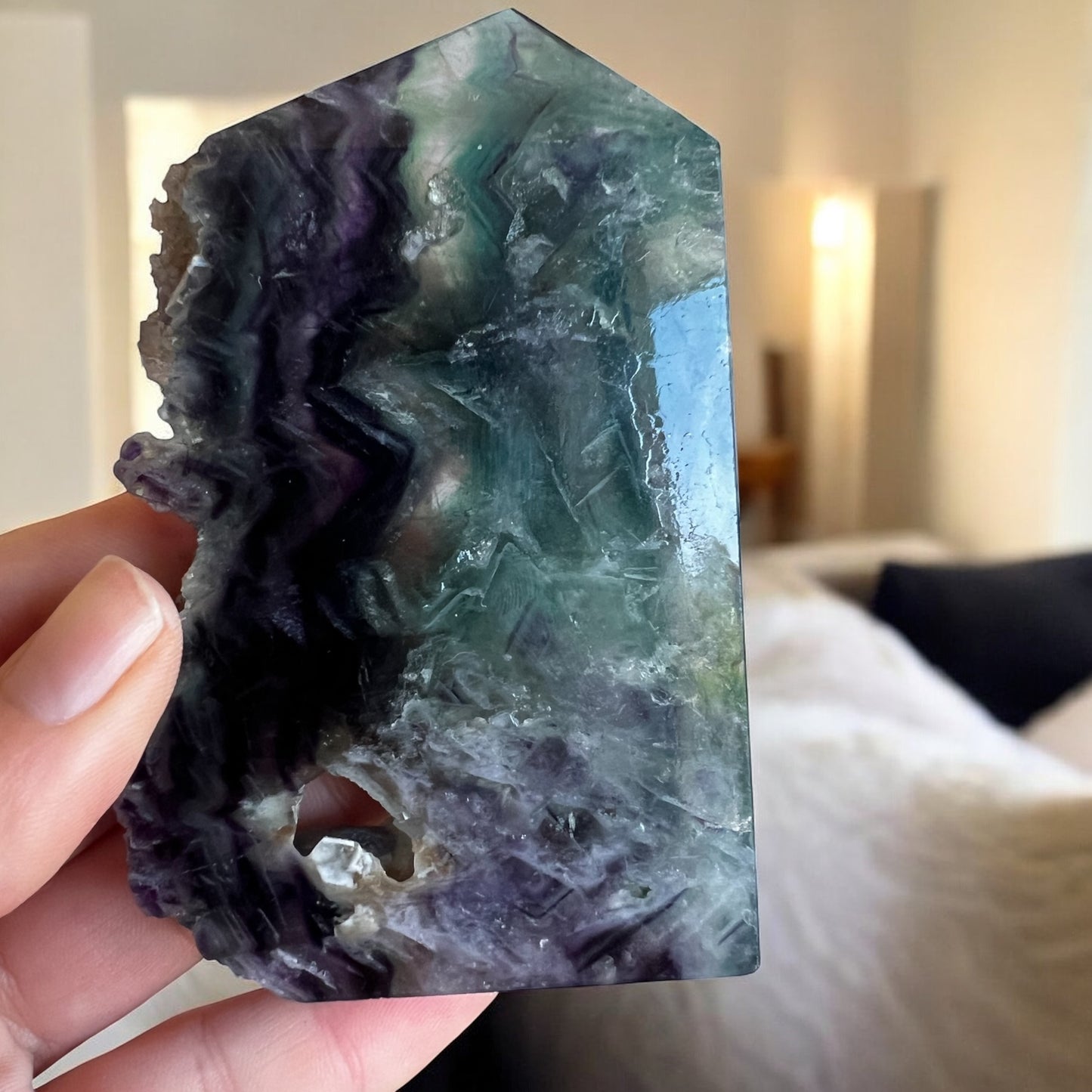 Fluorite slab 11cmH 7cmW