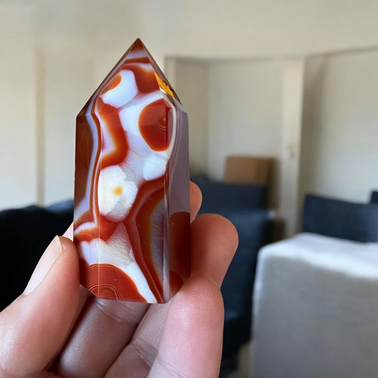 Banded carnelian tower S