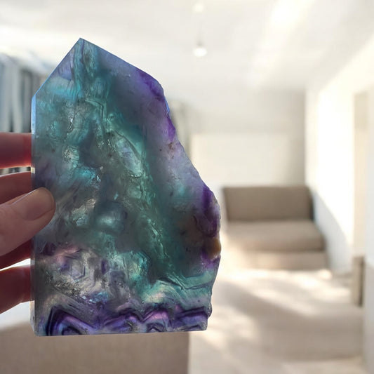 Fluorite slab 14cmH 9cmW