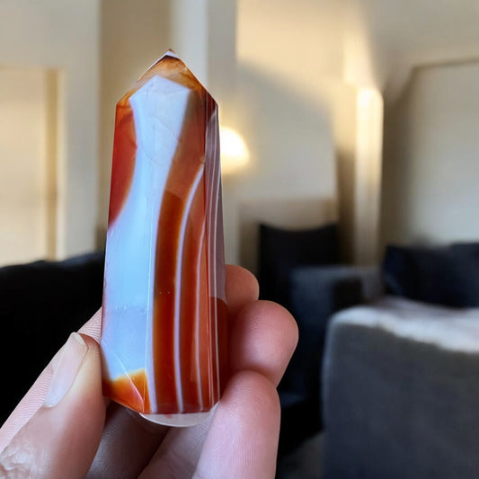 Banded carnelian tower C
