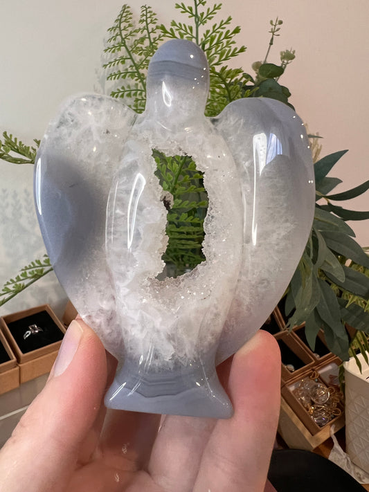 Drusy agate angel high quality