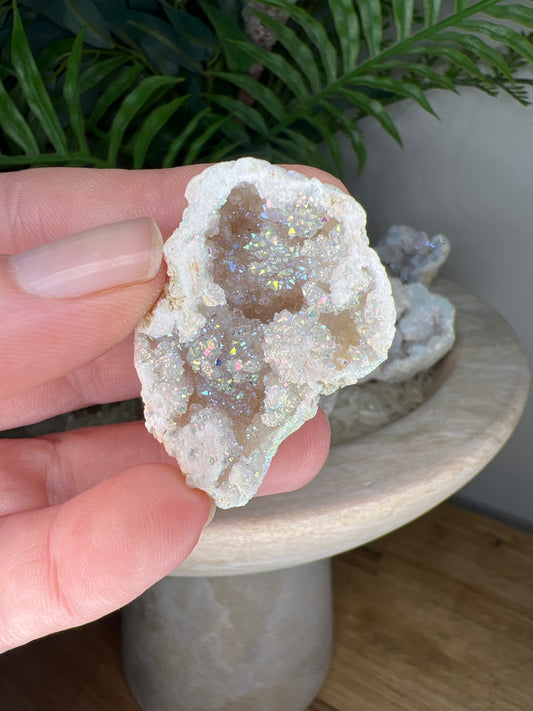 Aurora quartz geodes (choose your own)