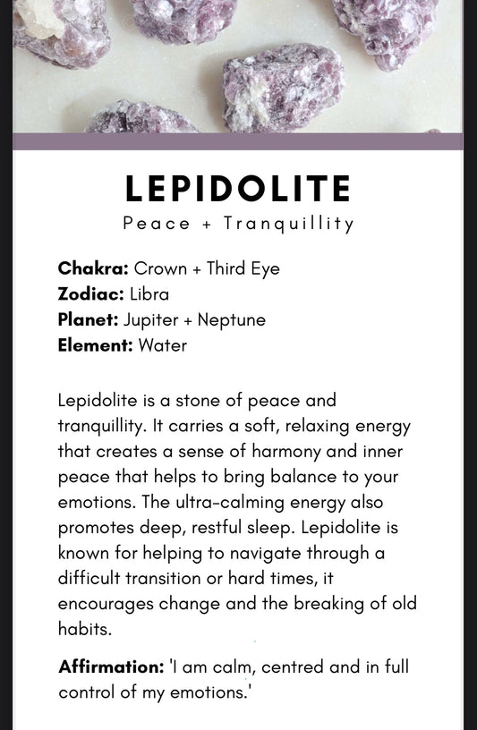 Lepidolite (not for sale reference only)