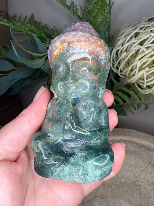 Ocean jasper praying Buddha