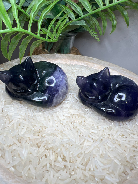Fluorite sleeping cats (choose your own )