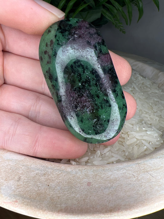 Ruby zoisite palm stones (choose your own)