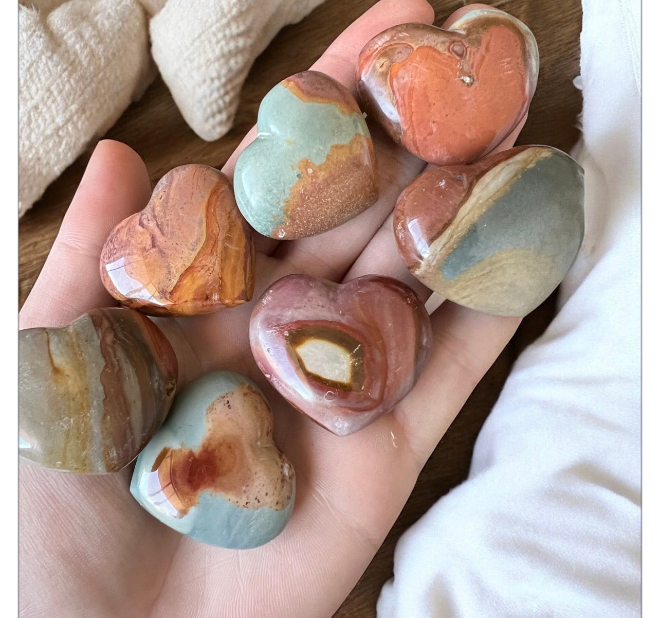 Polychrome hearts intuitively chosen