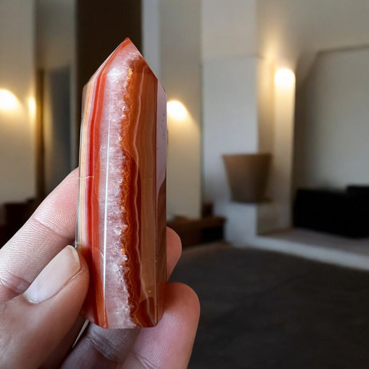Banded carnelian tower V